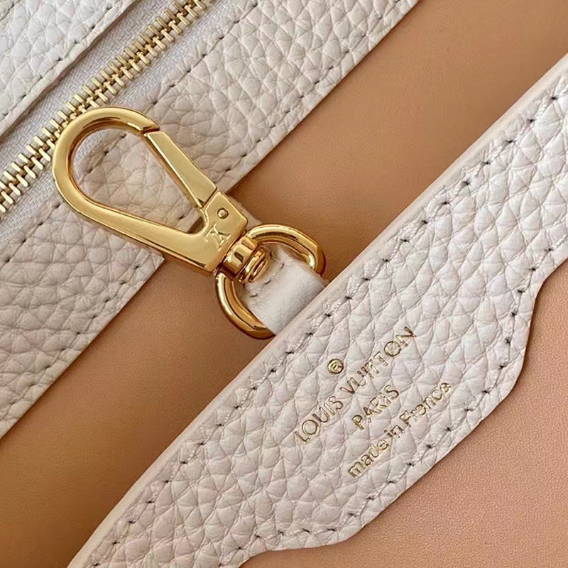 Louis Vuitton CAPUCINES MM  Handbag M58575 Cream